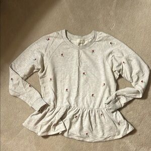 Vintage Anthro Peplum Sweatshirt